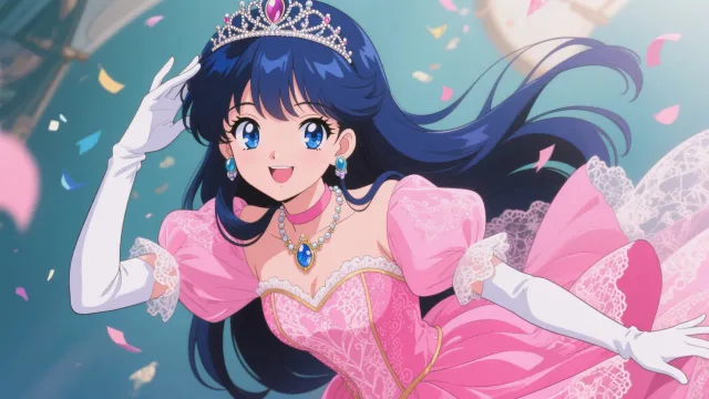 anime girl90s anime - パーティードレス