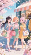 友達と春の買い物