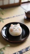 リアル写真風の猫顔和菓子 — SUPP212414さんのAIイラスト