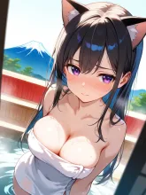富士山の擬人化·初冠雪のよそおい の投稿作品