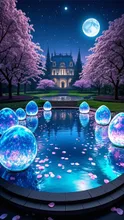 画像生成チャレンジ·夜の公園 の投稿作品