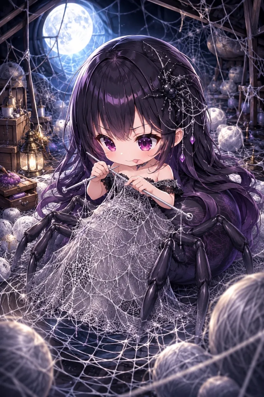 編み物上手なアラクネちゃん