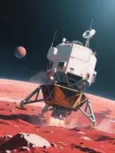無人火星探査機着陸成功