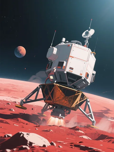 無人火星探査機着陸成功