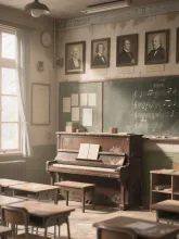廃校の音楽室