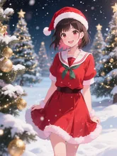 サンタのコスプレする女の子 — 小川さやかさんのAIイラスト