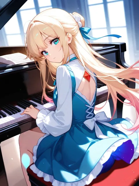貴族の少女のピアノの演奏会🎹🎵