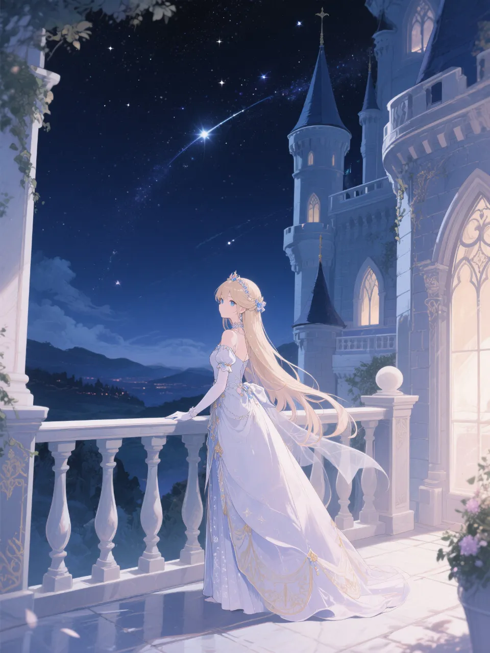 お姫様の夜空 — モカモカさんのAIイラスト