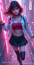 Back Alley Levitating Cyber High School Girl