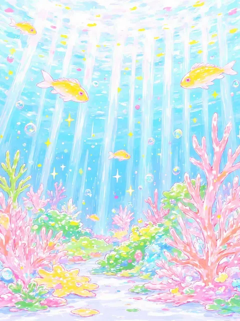 カラフルで可愛いイラスト - 深海さんぽ / オーバードック