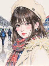 駅のホーム — イズネさんのAIイラスト