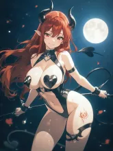 妖艶なサキュバス·夜を誘う悪魔の美女 の投稿作品