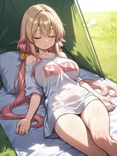キャンプ女子·焚き火を囲む夜 の投稿作品