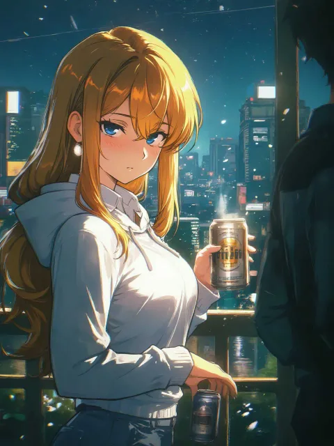 コンビニ帰りのビール