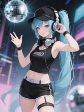 画像生成チャレンジ·DJガール☆挙手 の投稿作品