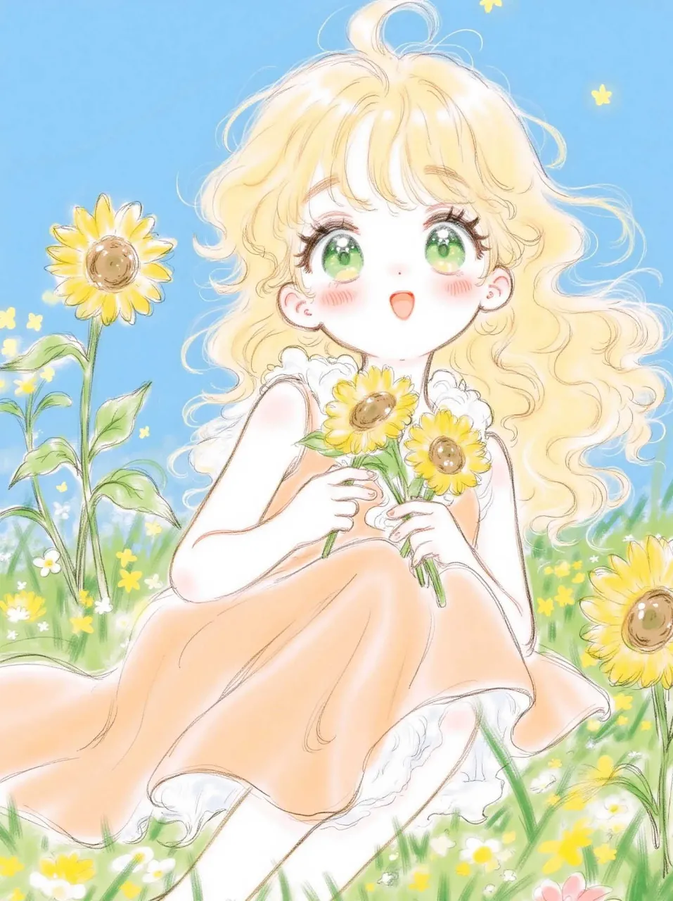 ひまわりの花束