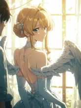 振り向く