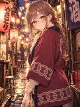半纏ひとつの、菜摘。