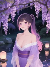藤棚の夜、イエヤス。