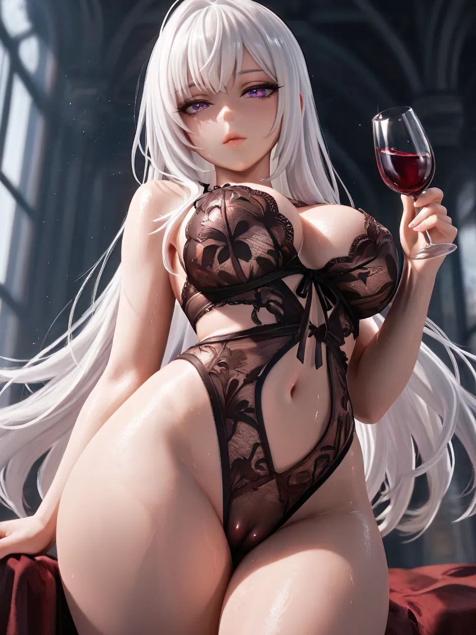 妖艶なレースの誘い — タッツーさんのAIイラスト
