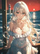 灯台の見える岬