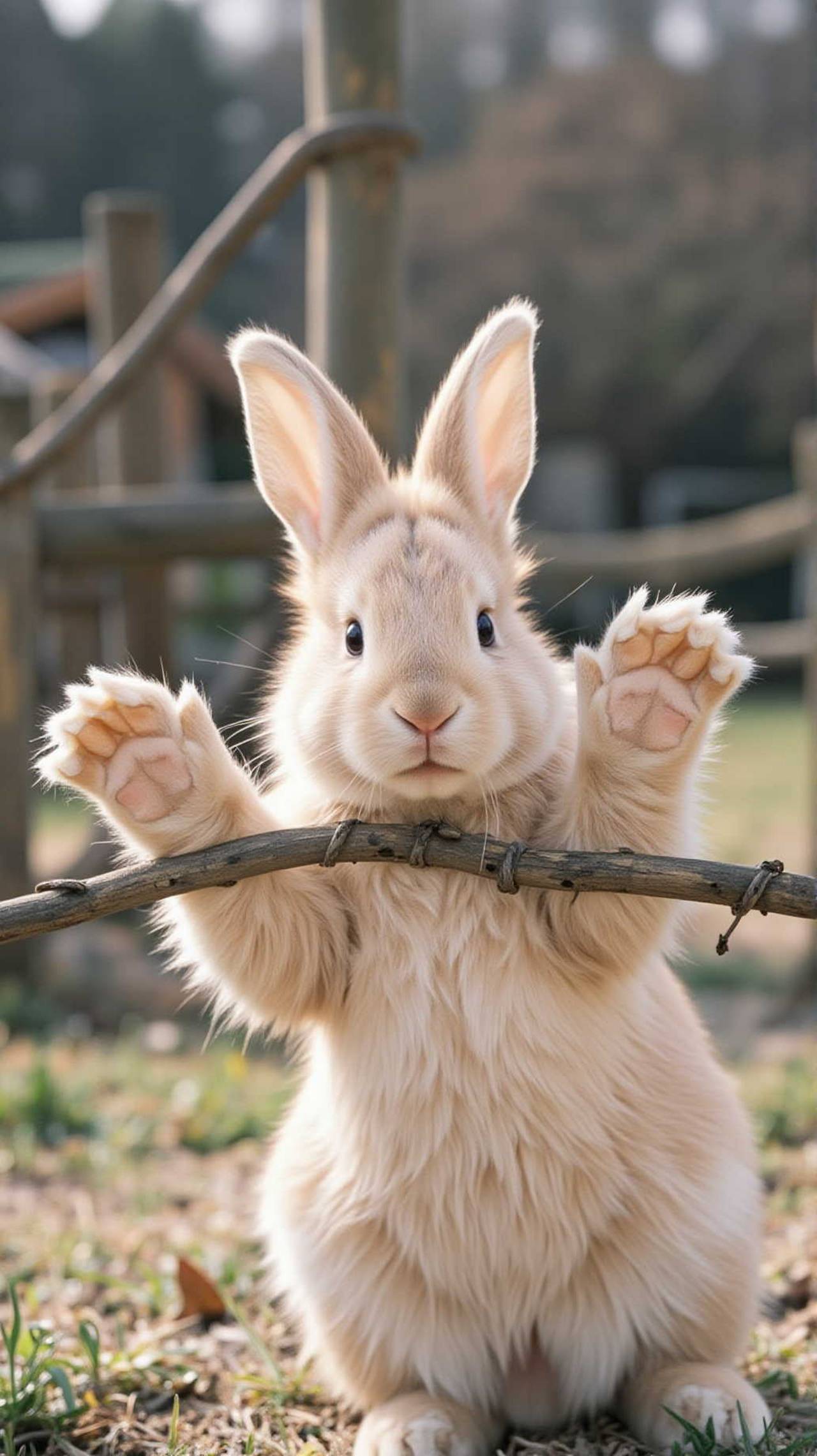 Whimsical Short Fence Jump Rabbit