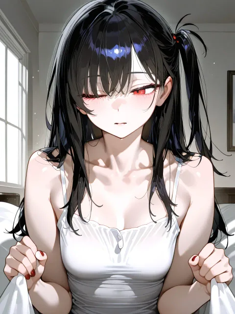 第一ボタンだけ外して下は全部留めた白いシャツ姿の色っぽい成年…