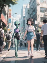 迷子の迷子のエイリアン、この子のおうちはどこですか？