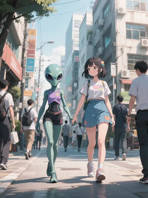 迷子の迷子のエイリアン、この子のおうちはどこですか?