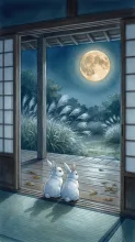 月待ちの縁側
