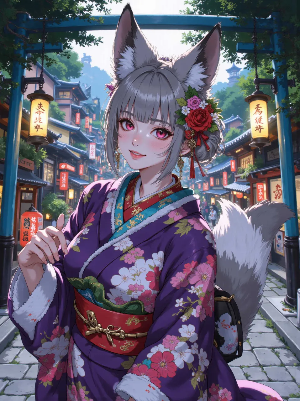 妖狐の微笑み。