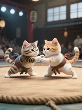 負けないにゃんﾊｯｹﾖｲｰ (((ﾉ`^´)ﾉヾ(`^´ヾ))) ﾉｺｯﾀｧ