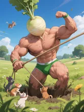 大きな蕪男(かぶおとこ)