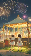 風鈴のたなびく夏の夜 — SUPP473491さんのAIイラスト