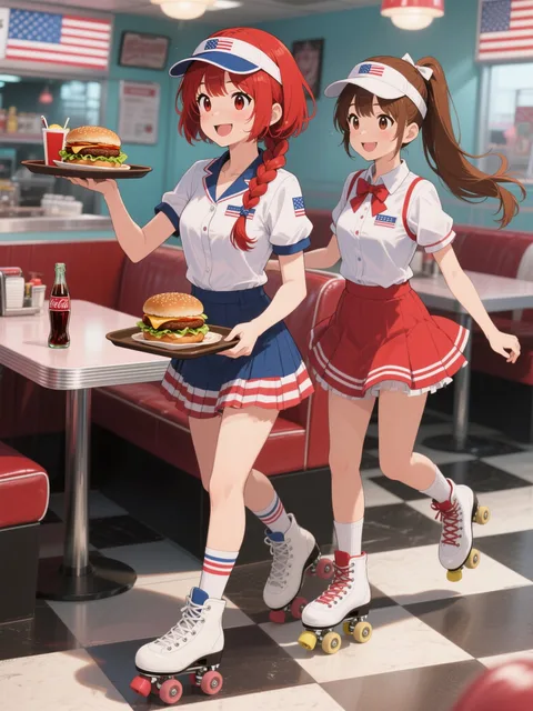 双子とアメリカンダイナー