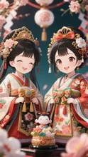画像生成チャレンジ·ひな祭り の投稿作品