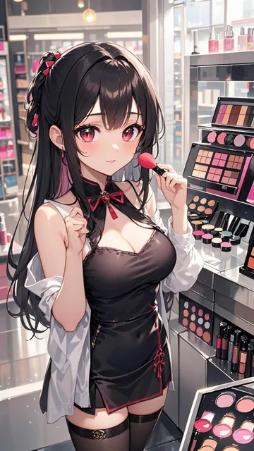 化粧品売り場❤️お試しチャイナ嬢💕