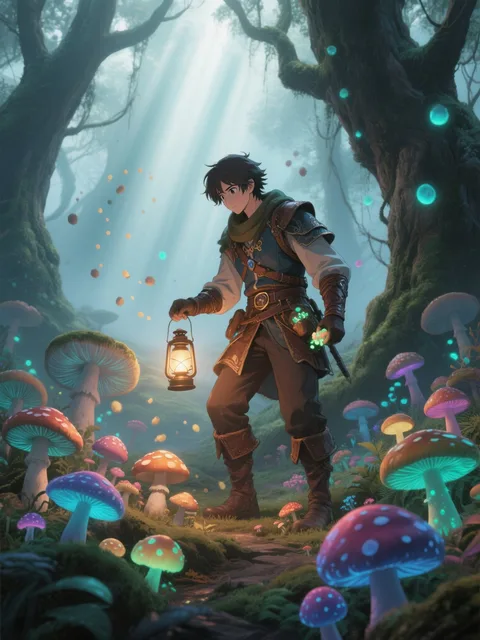 An adventurer exploring an… - 画像生成チャレンジ