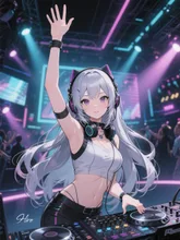 画像生成チャレンジ·DJガール☆挙手 の投稿作品