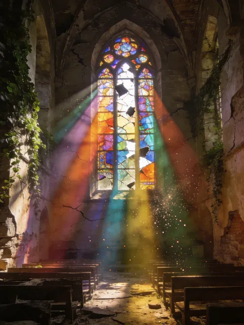 (An empty ruined church… - 硝子の光