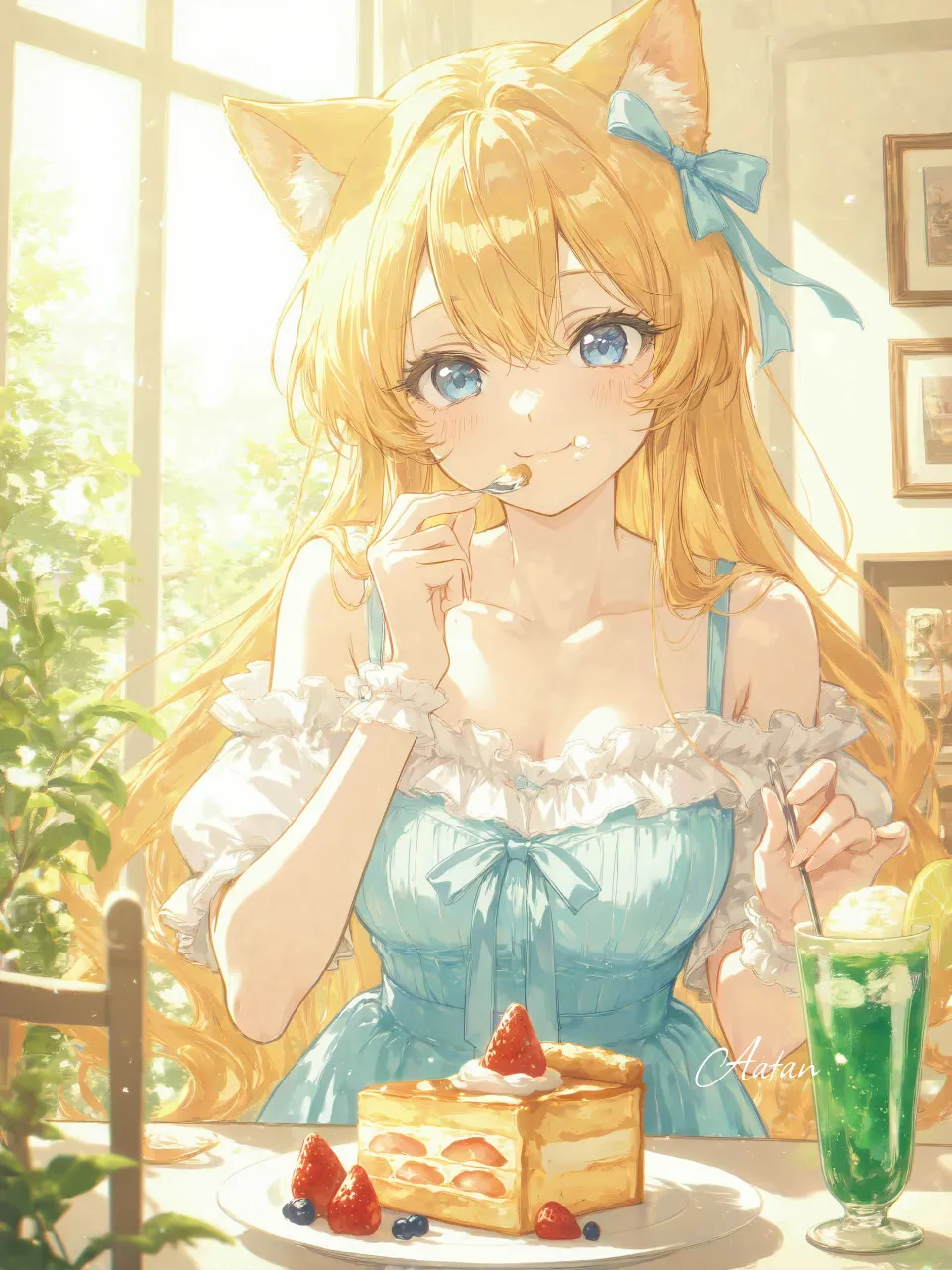 みんなで食べたぃな — 亜婭TANさんのAIイラスト