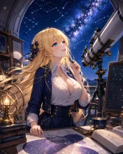 女性天文学者·星空を見上げて の投稿作品