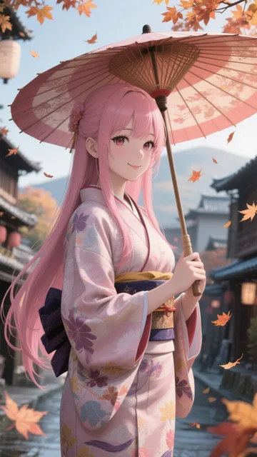 ピンク髪娘💕リメイクしたらちょっと高画質化❓