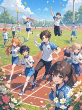 🌟イベント 第47弾·AIが描いた春の運動会のお祭りです の投稿作品