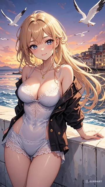Sunset sea breeze