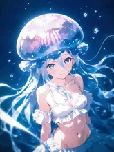 海底に棲むクラゲ娘