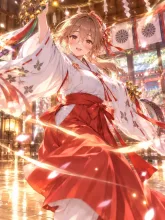 巫女の菜摘。