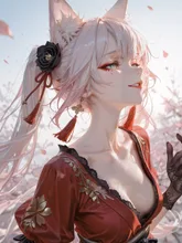 桜舞う少女MAX — みまみま【九尾狐のKUBIKO】さんのAIイラスト