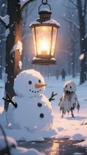 君も元は雪だるまかい？⛄️