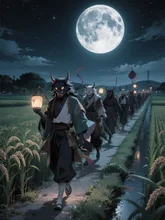 平安京へ向かう百鬼夜行